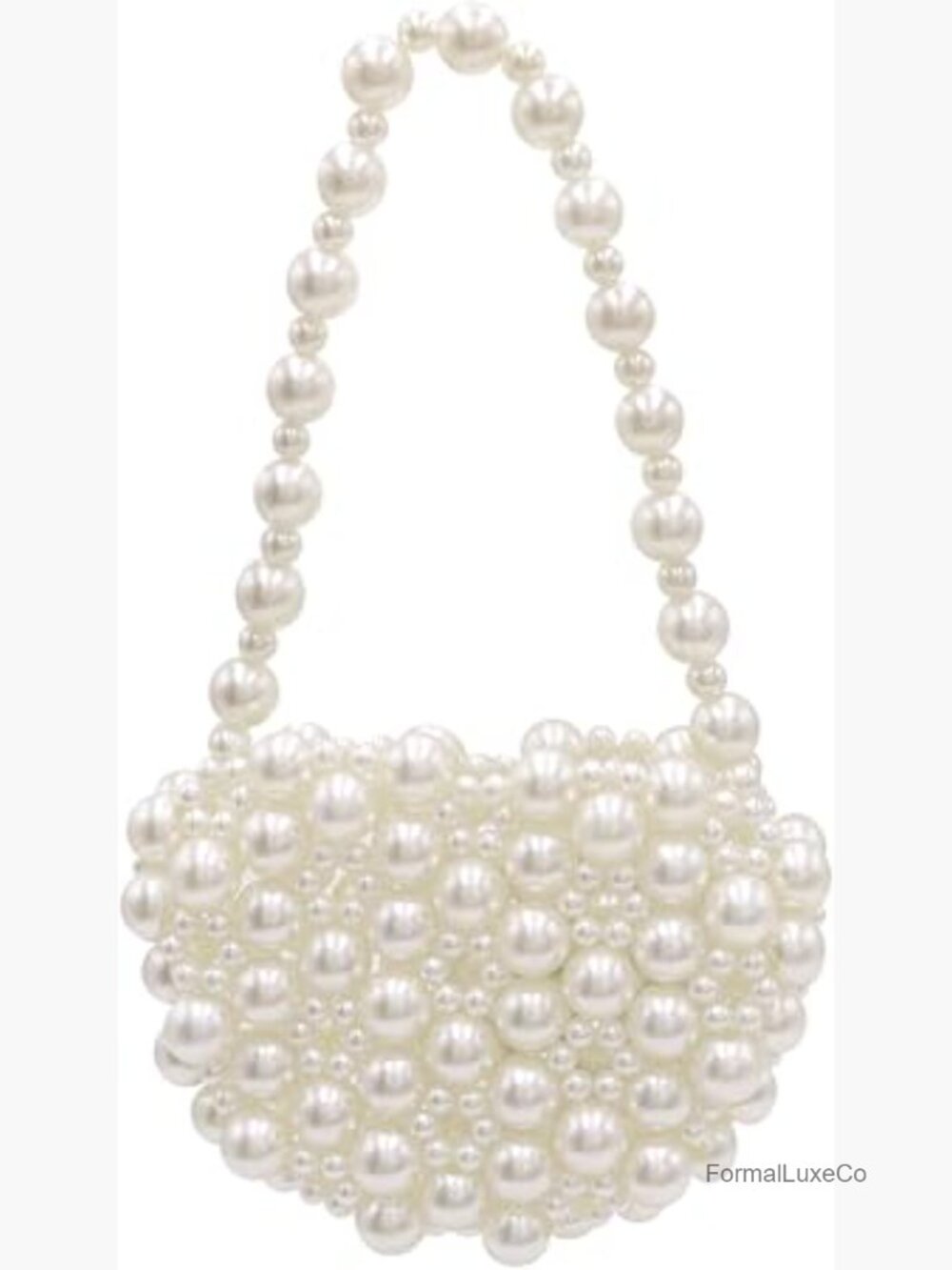 Mini Pearl Beaded Shoulder Bag Clutch Purse for Girls Handbag Prom Evening